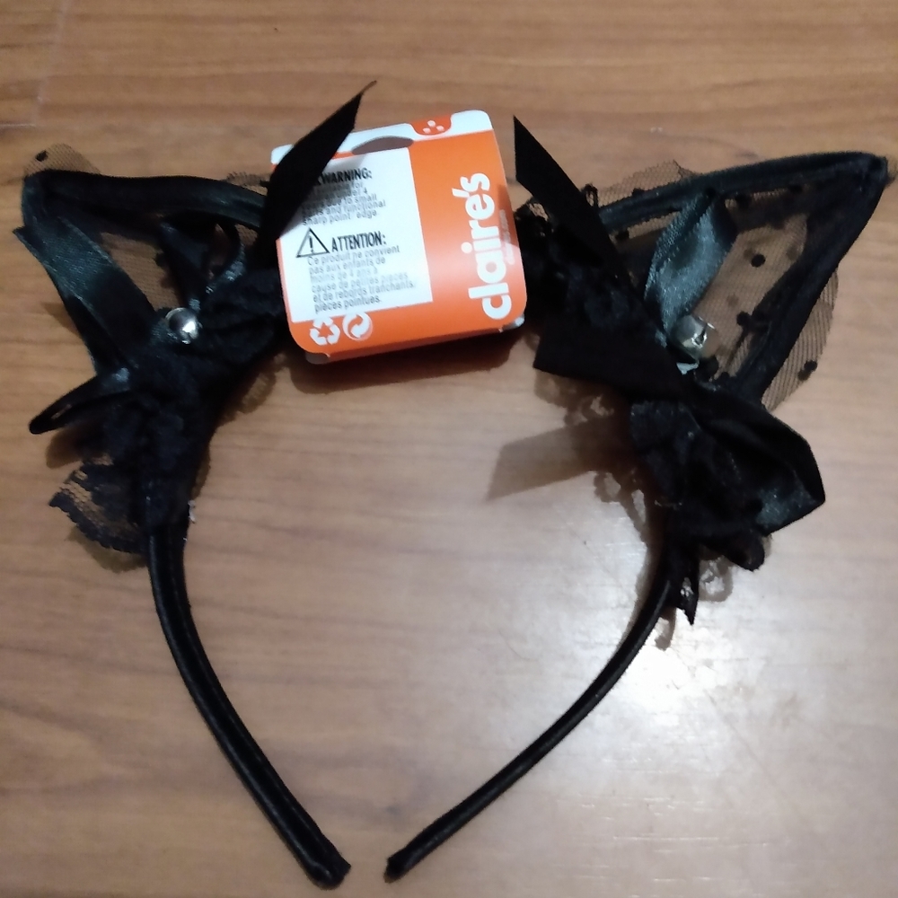 NWT"Claire's"3PC sexy black cat accessories w/bell - Picture 3 of 6
